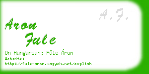 aron fule business card
