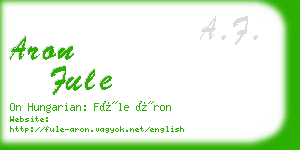 aron fule business card